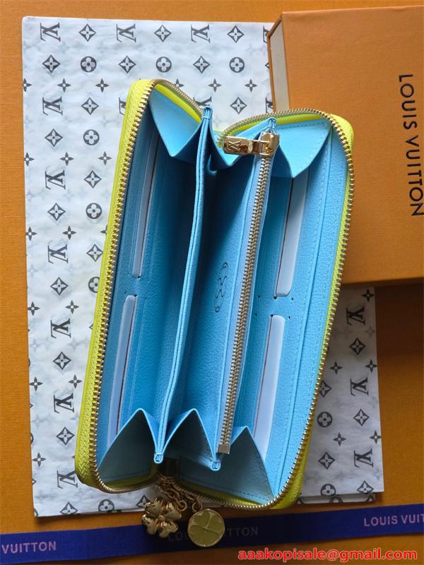 Louis Vuitton コピー ルイヴィトン M27504 長財布 モノグラムアンプラント イエロー ラウンドファスナー ゴールド金具 N級品  スリムウォレット 日本限定風