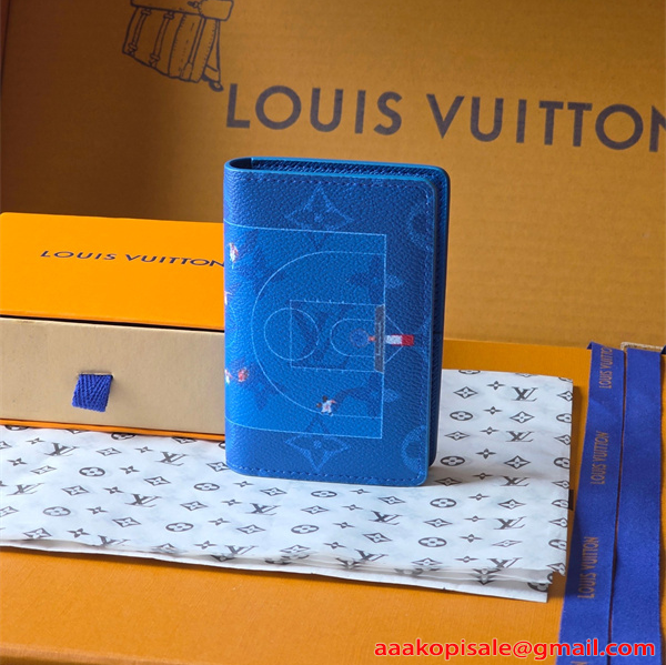 ルイヴィトン コピー Louis Vuitton M26798 二つ折り財布 ブルー