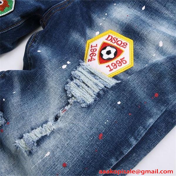 オシャレメンズDSQ2 & DSQUARED2☆ディースクエアードショットデニムコピー2026最新作人気