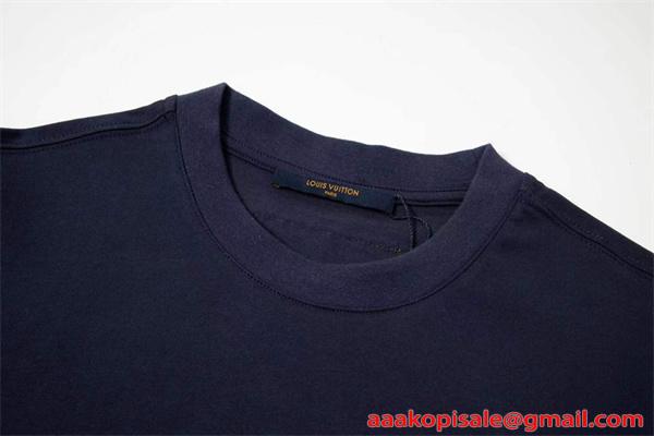 モノグラム 切替 コットン 半袖Tシャツ グラデーション風 上質素材 ルーズフィット メンズ レディース ルイヴィトン コピー Louis Vuitton