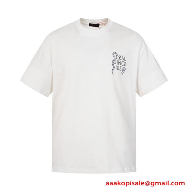 ボードゲーム風 プリント コットン 半袖Tシャツ バックデザイン 上質素材 ルーズフィット メンズ レディース ルイヴィトン コピー Louis Vuitton