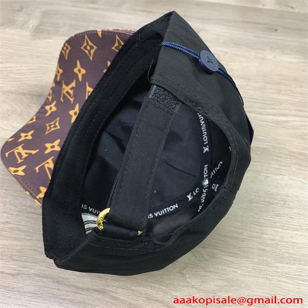 激安 キャップ レディース メンズ 軽量 通気性 清潔感 モノグラム切替 ロゴアクセント シンプル 上品 紫外線対策 帽子 ルイヴィトン コピー LOUIS VUITTON