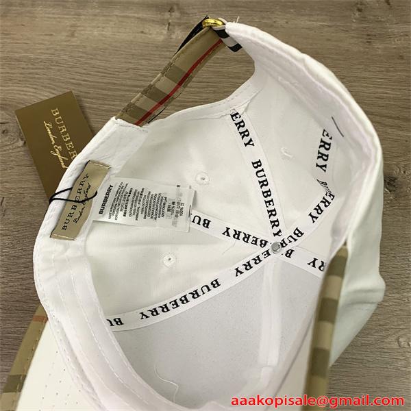 キャップ レディース メンズ 軽量 清潔感 通気性 刺繍ロゴ チェック切替 上品 シンプル 紫外線対策 デイリー 帽子 バーバリー コピー BURBERRY