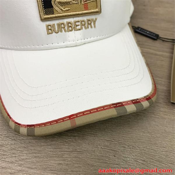 キャップ レディース メンズ 軽量 清潔感 通気性 刺繍ロゴ チェック切替 上品 シンプル 紫外線対策 デイリー 帽子 バーバリー コピー BURBERRY