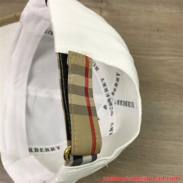 キャップ レディース メンズ 軽量 清潔感 通気性 刺繍ロゴ チェック切替 上品 シンプル 紫外線対策 デイリー 帽子 バーバリー コピー BURBERRY