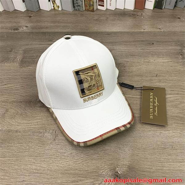 キャップ レディース メンズ 軽量 清潔感 通気性 刺繍ロゴ チェック切替 上品 シンプル 紫外線対策 デイリー 帽子 バーバリー コピー BURBERRY