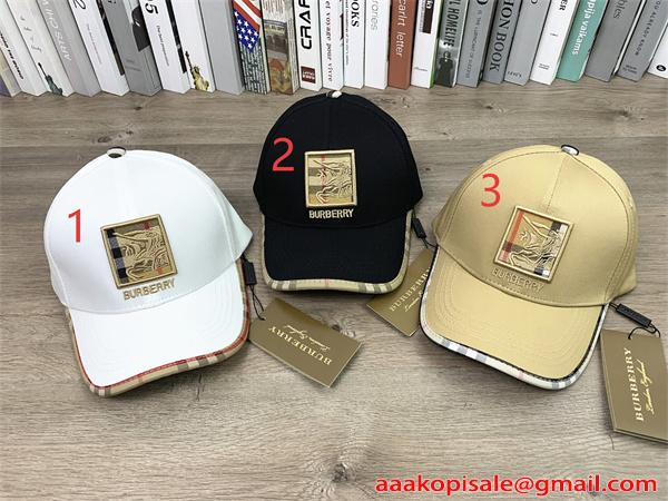 キャップ レディース メンズ 軽量 清潔感 通気性 刺繍ロゴ チェック切替 上品 シンプル 紫外線対策 デイリー 帽子 バーバリー コピー BURBERRY