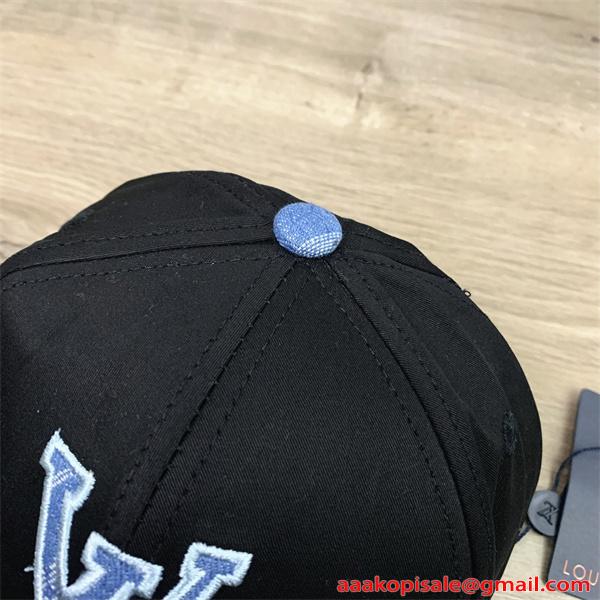 デニム切替 軽量 爽やか カジュアル ロゴ刺繍 通気性 日焼け対策 ストリート 帽子 ルイヴィトン コピー LOUIS VUITTON