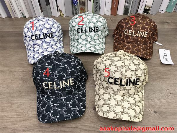 モノグラム柄 刺繍ロゴ コーデ主役 大人カジュアル 高見え デザイン性 帽子 セリーヌ コピー CELINE