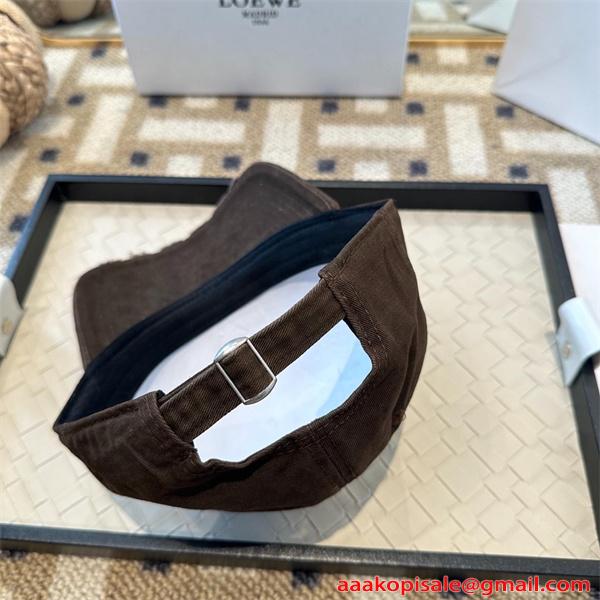 無地 ダメージ加工 ロゴプレート 上品 シンプル 高級感 カジュアル 帽子 ロエベ コピー LOEWE