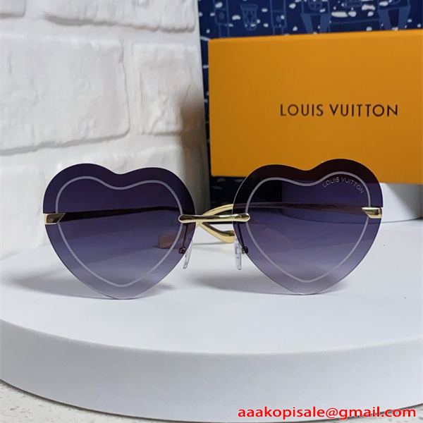 サングラス ルイヴィトン コピー レディース ハート型 ビッグフレーム 小顔効果 可愛い 個性派 UVカット Louis Vuitton