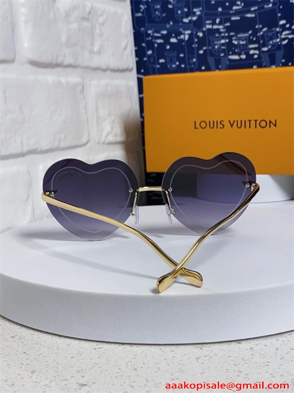 サングラス ルイヴィトン コピー レディース ハート型 ビッグフレーム 小顔効果 可愛い 個性派 UVカット Louis Vuitton