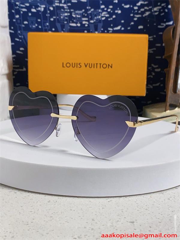 サングラス ルイヴィトン コピー レディース ハート型 ビッグフレーム 小顔効果 可愛い 個性派 UVカット Louis Vuitton