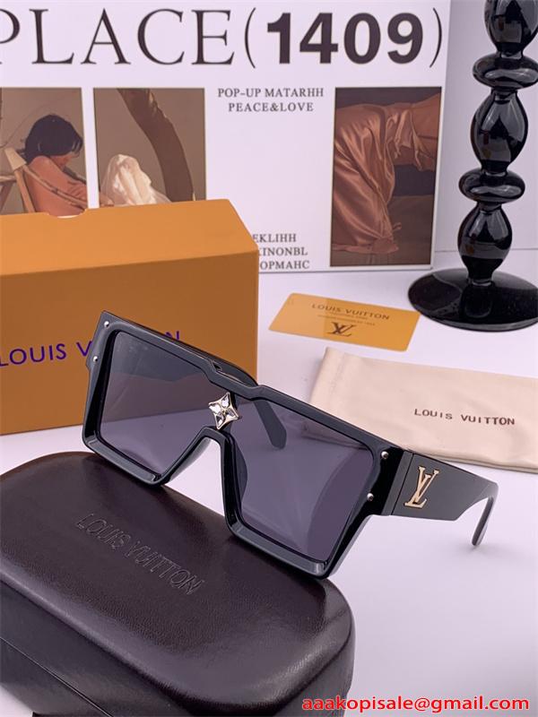  ルイヴィトン コピー サングラス ビッグフレーム メンズ レディース ラグジュアリー 小顔効果 個性派 UVカット  Louis Vuitton