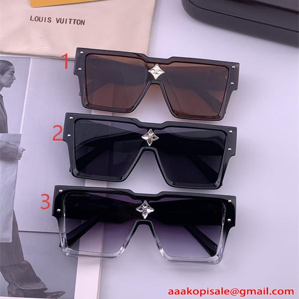  ルイヴィトン コピー サングラス ビッグフレーム メンズ レディース ラグジュアリー 小顔効果 個性派 UVカット  Louis Vuitton