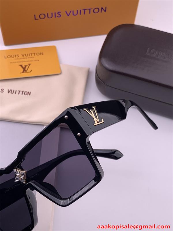  ルイヴィトン コピー サングラス ビッグフレーム メンズ レディース ラグジュアリー 小顔効果 個性派 UVカット  Louis Vuitton