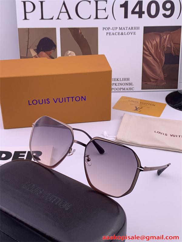 ルイヴィトン コピー 激安 サングラス スクエアフレーム メンズ レディース 上品 シンプル 高級感 UVカット Louis Vuitton