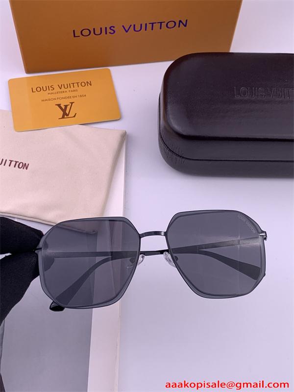 ルイヴィトン コピー 激安 サングラス スクエアフレーム メンズ レディース 上品 シンプル 高級感 UVカット Louis Vuitton