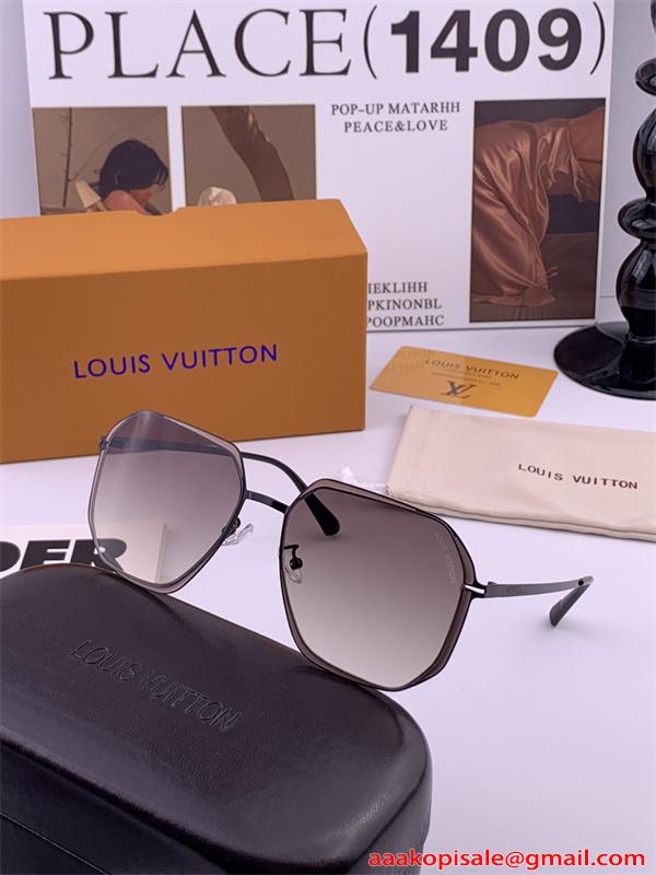 ルイヴィトン コピー 激安 サングラス スクエアフレーム メンズ レディース 上品 シンプル 高級感 UVカット Louis Vuitton