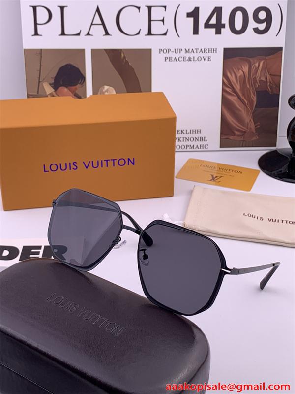 ルイヴィトン コピー 激安 サングラス スクエアフレーム メンズ レディース 上品 シンプル 高級感 UVカット Louis Vuitton