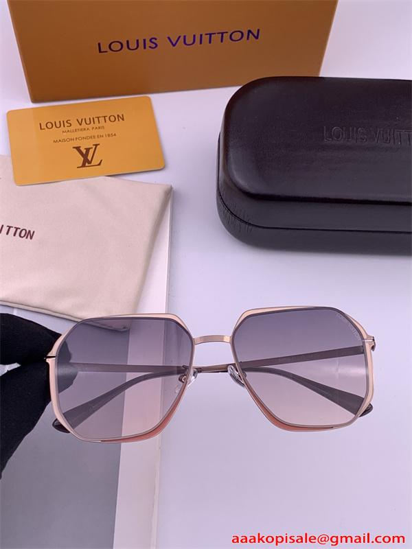 ルイヴィトン コピー 激安 サングラス スクエアフレーム メンズ レディース 上品 シンプル 高級感 UVカット Louis Vuitton