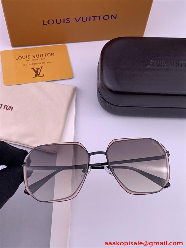 ルイヴィトン コピー 激安 サングラス スクエアフレーム メンズ レディース 上品 シンプル 高級感 UVカット Louis Vuitton