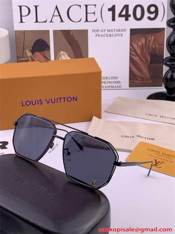 ルイヴィトン コピー Louis Vuitton 激安 サングラス メタルフレーム スクエア 華奢デザイン 上品 レディース UVカット 軽量 