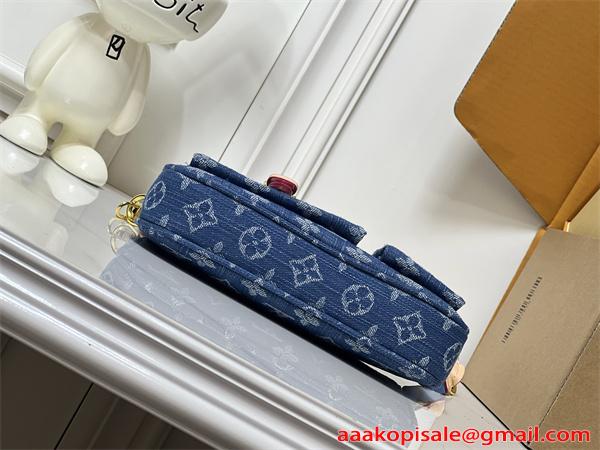 デニムバッグ レディース ミニショルダー モノグラム ジーンズ調 クロスボディ ルイヴィトン コピー Louis Vuitton