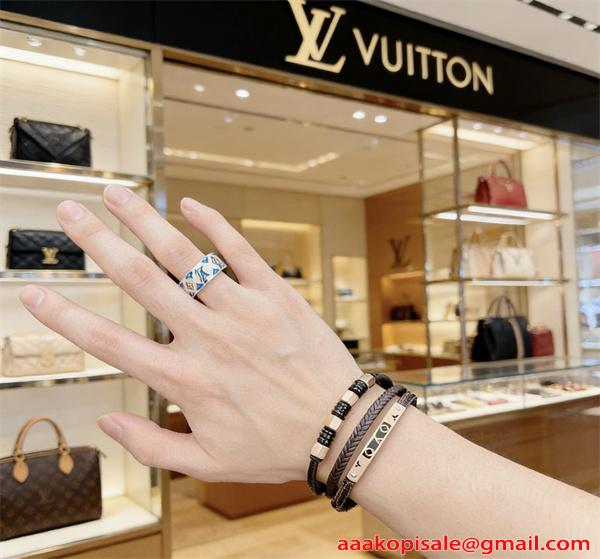 リング レディース メンズ シルバー カラフル エナメル モノグラム 幅広リング ブルー ルイヴィトン コピー LOUIS VUITTON グリーン オレンジ ホワイト ペアリング 指輪 高級感 ストリート 人気