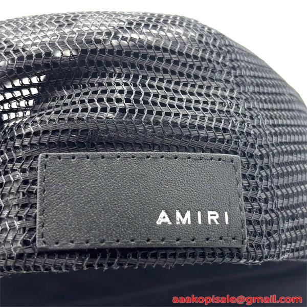 アミリ AMIRI コピー メッシュキャップ スター刺繍 トラッカーハット ブラック 星デザイン ストリート 調整可能 ユニセックス