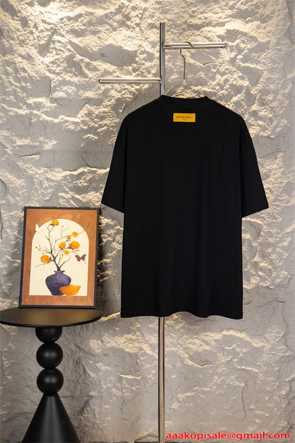  グラフィックロゴ ルイヴィトン コピー Louis Vuitton 半袖Tシャツ メンズ レディース カラフルプリント キャラクター調 クルーネック 