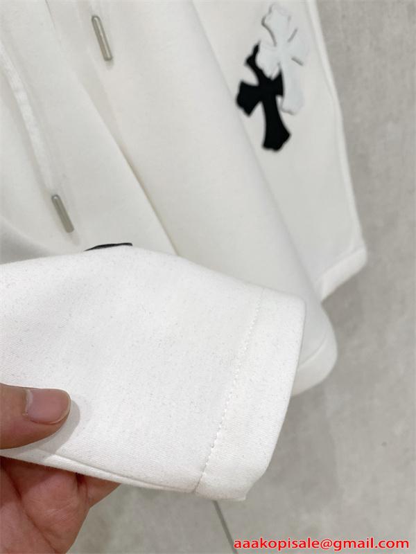 クロスパッチ クロムハーツ コピー Chrome Hearts スウェットショーツ メンズ レディース ドローストリング ウエスト ゴム仕様 ハーフパンツ