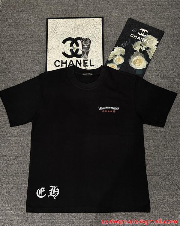 Tシャツ 星条旗クロス バックプリント USAロゴ オーバーサイズ ストリート クロムハーツ コピー CHROME HEARTS