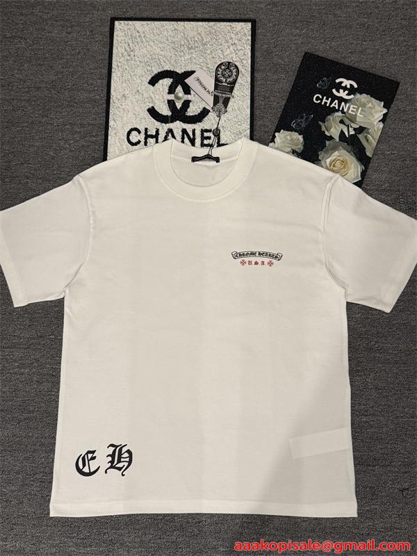 Tシャツ 星条旗クロス バックプリント USAロゴ オーバーサイズ ストリート クロムハーツ コピー CHROME HEARTS