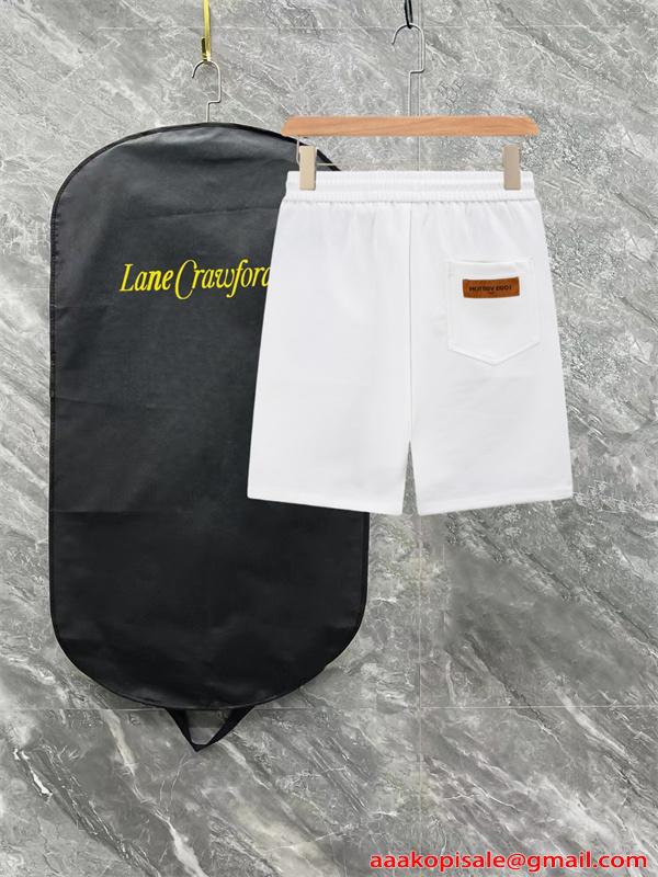 激安 メンズ ルイヴィトン コピー LOUIS VUITTON ショートパンツ モノグラムプリント 刺繍ロゴ 夏用 カジュアル 軽量 ハーフパンツ