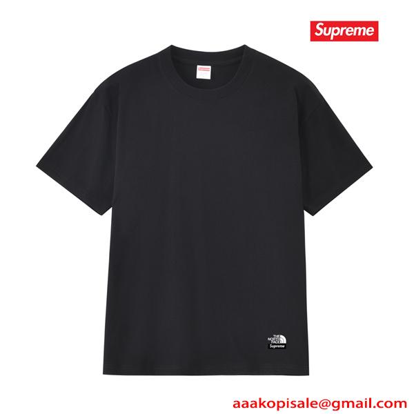 激安 メンズ 半袖Tシャツ バックプリント Xデザイン モノトーン ストリート ビッグシルエット シュプリーム コピー SUPREME