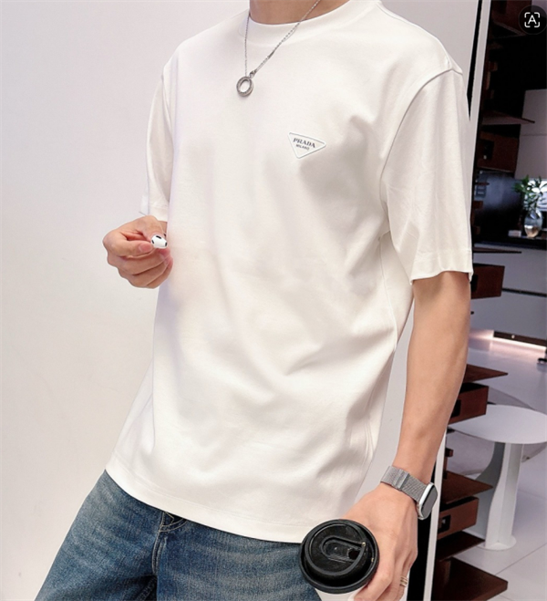 お洒落2026★プラダtシャツコピー人気ランキングシンプルデザインPRADAロゴ上質なアイテム