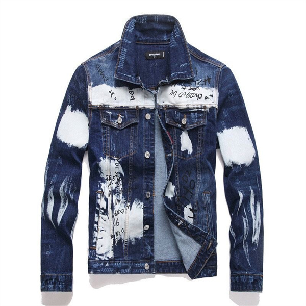  ダメージ加工 ペイントグラフィック ヴィンテージ風 長袖 ディースクエアード コピー DSQUARED2
