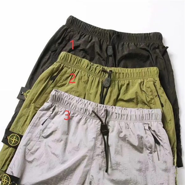  シャイニーショートパンツ コンパスパッチ ドローコード ウエストゴム ストーンアイランド コピー Stone Island