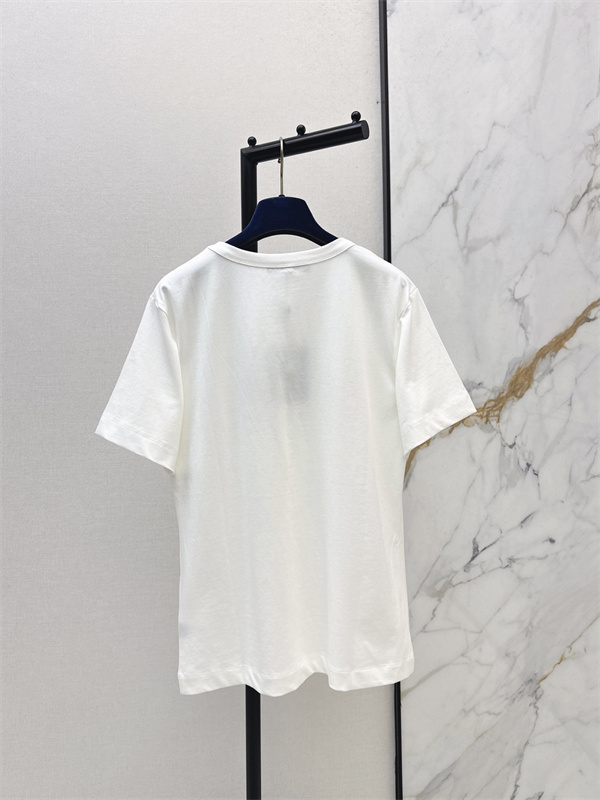 ルイヴィトン風 Louis Vuittonスタイル ロゴ刺繍Tシャツ 半袖 レディース 上品デザイン シンプル カジュアル 高級感 コットン素材