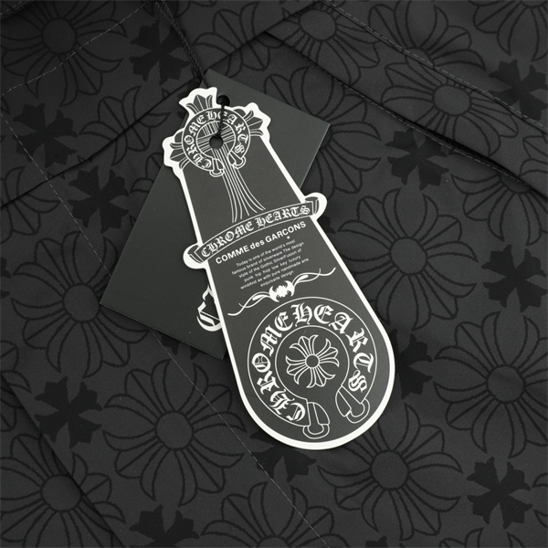 ロス総柄 ブルゾン Chrome Hearts ネイビー ブラック クロムハーツ コピー スナップボタン スタンドネック バックU.S.Aロゴ