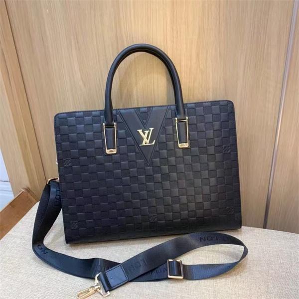 レザー調 ビジネスバッグ LOUIS VUITTON メンズ用 2WAY ショルダー対応 大容量 ルイヴィトン スーパーコピー