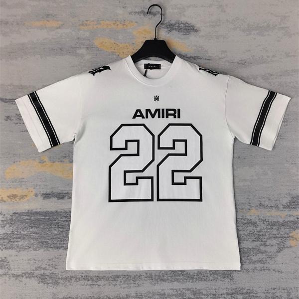 スポーツ 半袖Tシャツ アミリ コピー メンズ ユニフォーム風 カジュアル ゆったりフィット AMIRI