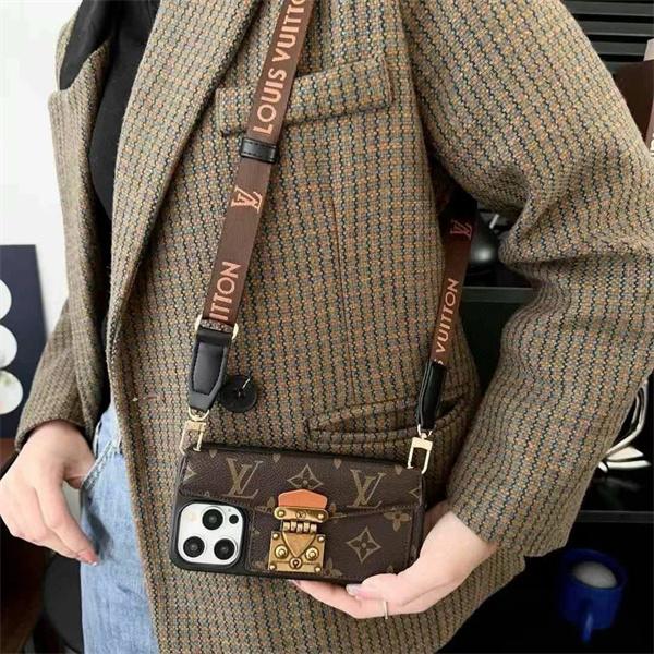 スマホケース ショルダー付き 斜め掛け ルイヴィトン 偽物 カード収納 おしゃれ 大人可愛い LOUIS VUITTON