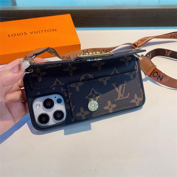 スマホケース ショルダー付き 斜め掛け ルイヴィトン 偽物 カード収納 おしゃれ 大人可愛い LOUIS VUITTON