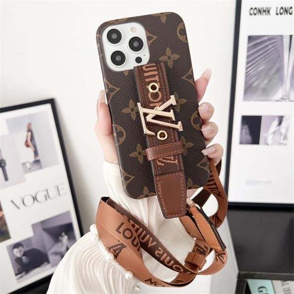  ルイヴィトン コピー スマホケース ストラップ付き 高見えデザイン LOUIS VUITTON 落下防止 カード収納