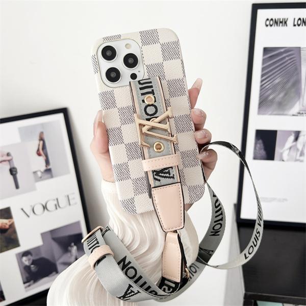  ルイヴィトン コピー スマホケース ストラップ付き 高見えデザイン LOUIS VUITTON 落下防止 カード収納