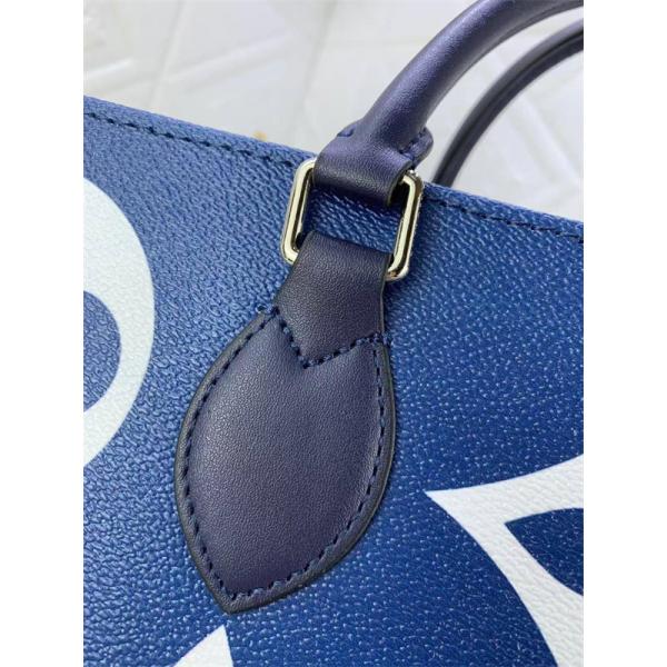 モノグラム プリント Louis Vuitton コピー トートバッグ ブルー ホワイト ハンドバッグ 春夏 カジュアル ルイ・ヴィトン