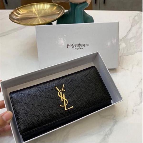 高級感溢れる サンローラン コピー 財布 ゴールド ブラック 収納便利 人気 Saint Laurent 大容量 シンプルエレガント 