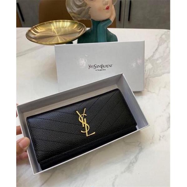 高級感溢れる サンローラン コピー 財布 ゴールド ブラック 収納便利 人気 Saint Laurent 大容量 シンプルエレガント 